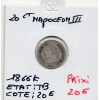 20 centimes Napoléon III tête laurée 1866 K Bordeaux TB