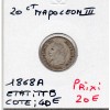 20 centimes Napoléon III tête laurée 1868 A Paris TTB satirisé