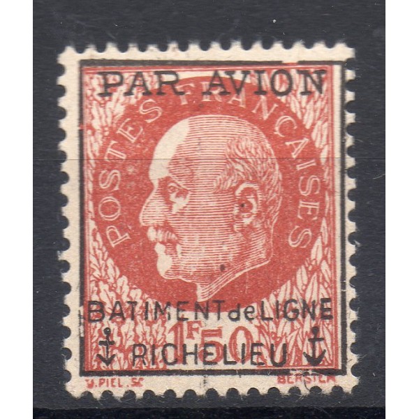 poste aerienne militaire numéro 3 surchargé Richelieu neuf**