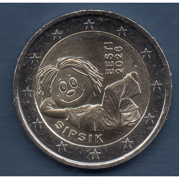 2 euro commémorative Estonie 2026, Sipsik - Eno Raud pièce de monnaie €