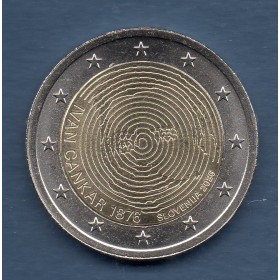 2 euro commémorative Slovénie 2026, Ivan Cankar, pièce de monnaie €