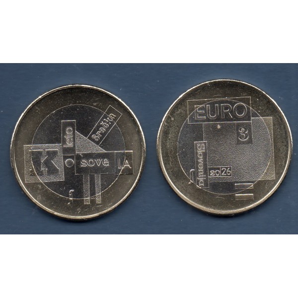 Pièce 3 euros Slovénie 2026 - Srečko Kosovel