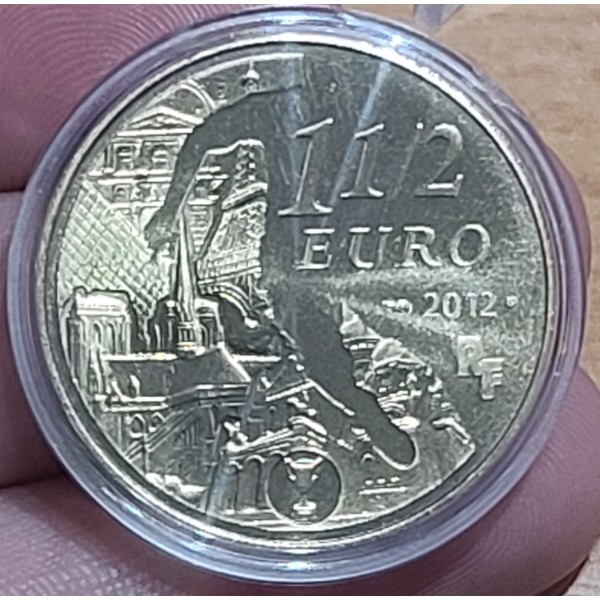 Pièce 1,50 euros BU France 2012 Paris Saint-Germain