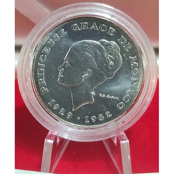 Monaco Essai Argent Grace Kelly 10 Francs 1982 FDC, Gad.158