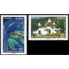 Timbres France Services Yvert 161-162 UNESCO  trulli d'alberobello, ara hyacinthe