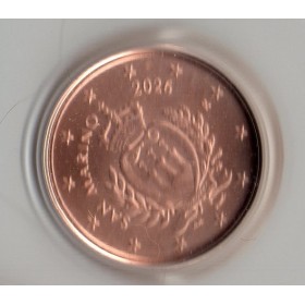 Pièce 1 centime BU Fleur de coin Saint-Marin 2026