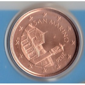 Pièce 5 centimes BU Fleur de coin Saint-Marin 2026