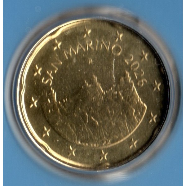 Pièce 20 centimes BU Fleur de coin Saint-Marin 2026