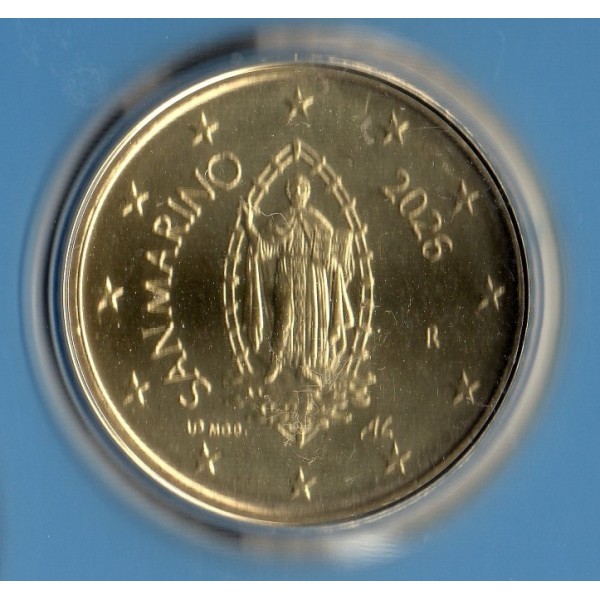 Pièce 50 centimes BU Fleur de coin Saint-Marin 2026