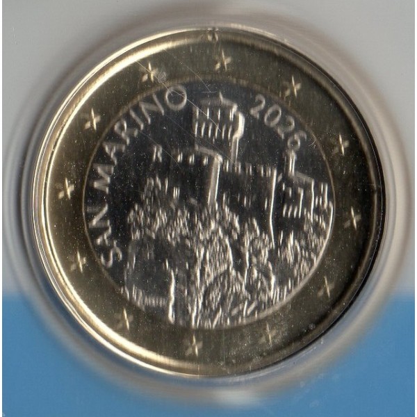 Pièce 1 euro BU Fleur de coin Saint-Marin 2026