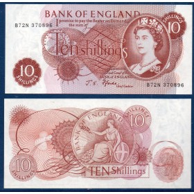 Grande Bretagne P.373c Sup billet 10 shillings 1966-1970 Fforde