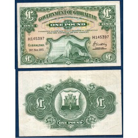 Gibraltar P.18b, TTB Billet de 1 pound 1971 falaise