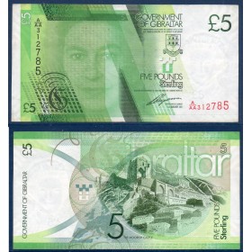 Gibraltar P.35, TTB Billet de 5 pounds 2011 Chateau Moorish