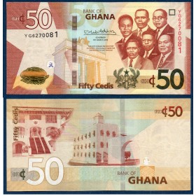 Ghana P.49a, TTB, Billet de 50 Cedis 2019 Fort Osu
