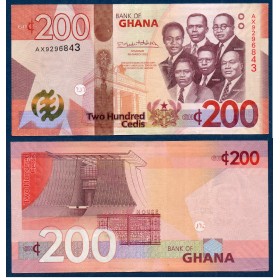 Ghana P.51b, TTB, Billet de 200 Cedis 2022 Maison Jubilaire