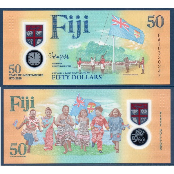 Fidji P.121a, Spl Billet de 50 Dollars 2020 50 ans indépendance