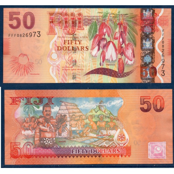 Fidji P.118a, TTB Billet de 50 Dollars 2012 Tagimoucia