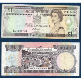 Fidji P.86a, TTB Billet de 1 Dollar 1987 Marché Suva