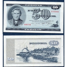 Iles Féroe P.16, TTB Billet de 50 Kronur 1967 loi 1949 Nolsoyar Pall