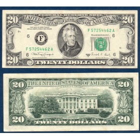 Etats Unis P.483, Atlanta Billet de 20 Dollars 1988A Série F