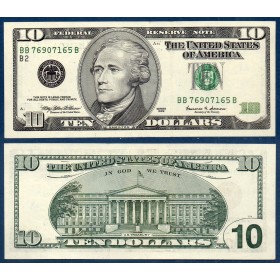 Etats Unis P.506 Sup New York Billet de 10 Dollars 1999 série B