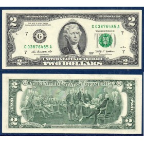 Etats Unis P.530A neuf Chicago, Billet de 2 Dollars 2009 série G