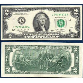 Etats Unis P.538 San Francisco, TTB Billet de 2 Dollars 2013 série L