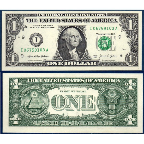 Etats Unis P.549 Mineapolis, Billet de 1 Dollar américain 2021 série I
