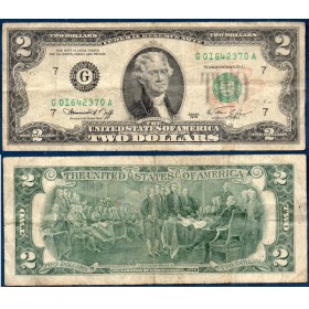 Etats Unis P.461 B, Chicago, Billet de 2 Dollars 1976 série G