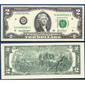Etats Unis P.516b neuf Cleveland, Billet de 2 Dollars 2003A série D