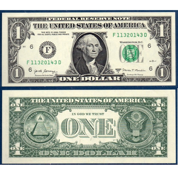 Etats Unis P.544b Atlanta, Neuf Billet de 1 Dollar 2017A série F