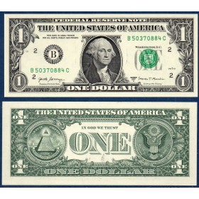 Etats Unis P.544b New York, Neuf Billet de 1 Dollar 2017A série B