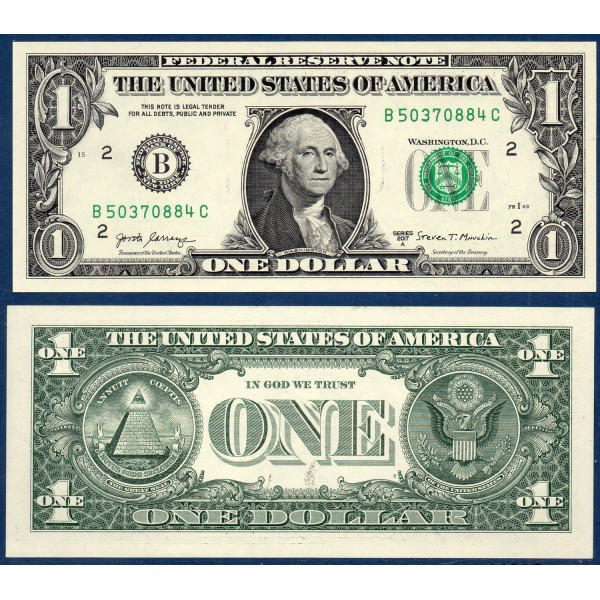 Etats Unis P.544b New York, Neuf Billet de 1 Dollar 2017A série B