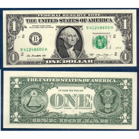 Etats Unis P.537 New York, Neuf Billet de 1 Dollar 2013 série B