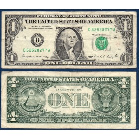 Etats Unis P.480a Cleveland, TB Billet de 1 Dollar 1988 série D