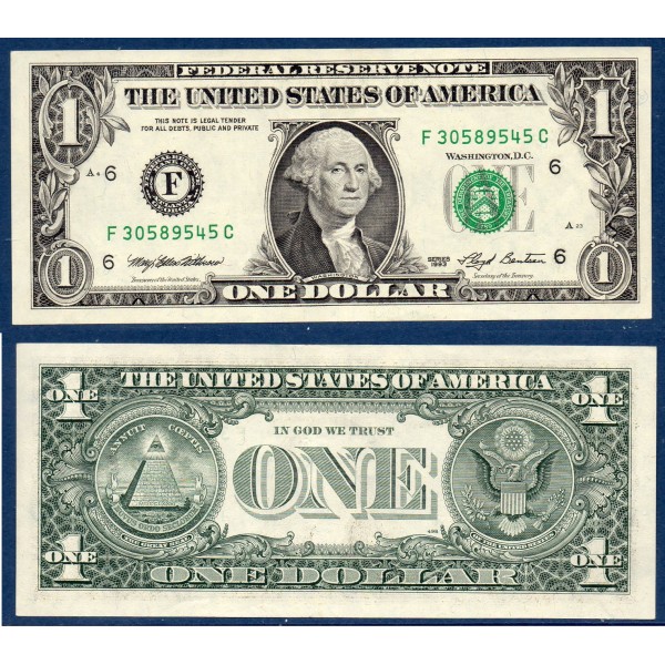 Etats Unis P.490a Atlanta, TTB Billet de 1 Dollar 1993 série F
