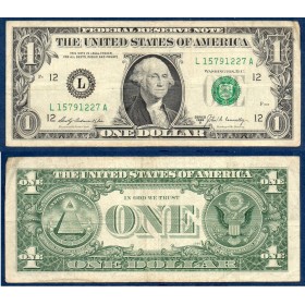 Etats Unis P.449c, TB San Francisco Billet de 1 Dollar 1969B Série L