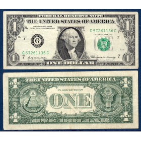 Etats Unis P.449a, TTB Chicago Billet de 1 Dollar 1969 Série G