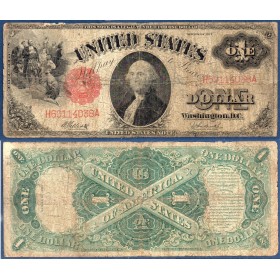 Etats Unis P.187, AB Billet de 1 Dollar large Size 1917 Elliott & Burke