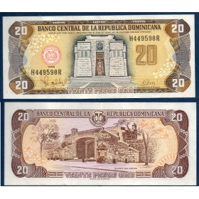 Republique Dominicaine P.154b, TTB Billet de 10 Pesos oro 1998 Autel Fatherland