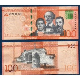 Republique Dominicaine P.190i, Neuf, Billet de 100 Pesos 2024