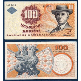 Danemark P.56a, TTB Billet de 100 Kroner 1999 Karl Nielsen