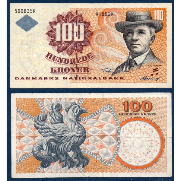 Danemark P.56a, TTB Billet de 100 Kroner 1999 Karl Nielsen