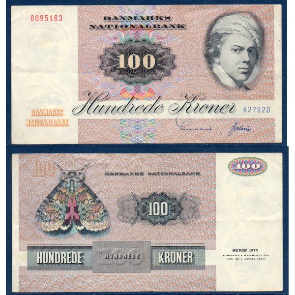 Danemark P.51f, TTB Billet de 100 Kroner 1979 Jens Juel