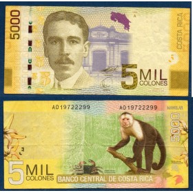 Costa Rica P.276a, TTB Billet de 2000 colones 200 Alfredo Gonzzlez Flores