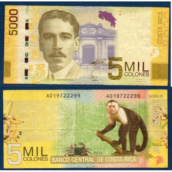 Costa Rica P.276a, TTB Billet de 2000 colones 200 Alfredo Gonzzlez Flores