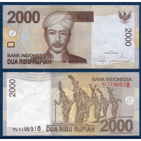 Indonésie P.148f, TTB Billet de 2000 Rupiah 2015 Prince Antasari