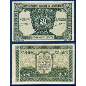 Indochine P.91a, TTB Billet de 50 centimes 1942
