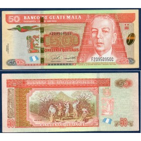 Guatemala P.125d, TTB Billet de 50 Quetzales 2020 Carlos Zachrisson