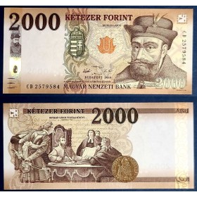 Hongrie P.204a, Neuf Billet de 2000 Forint 2016 Bethlen Gabor